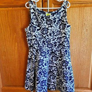 Crazy 8 Embossed Blue and White Dress - Girl's size 8